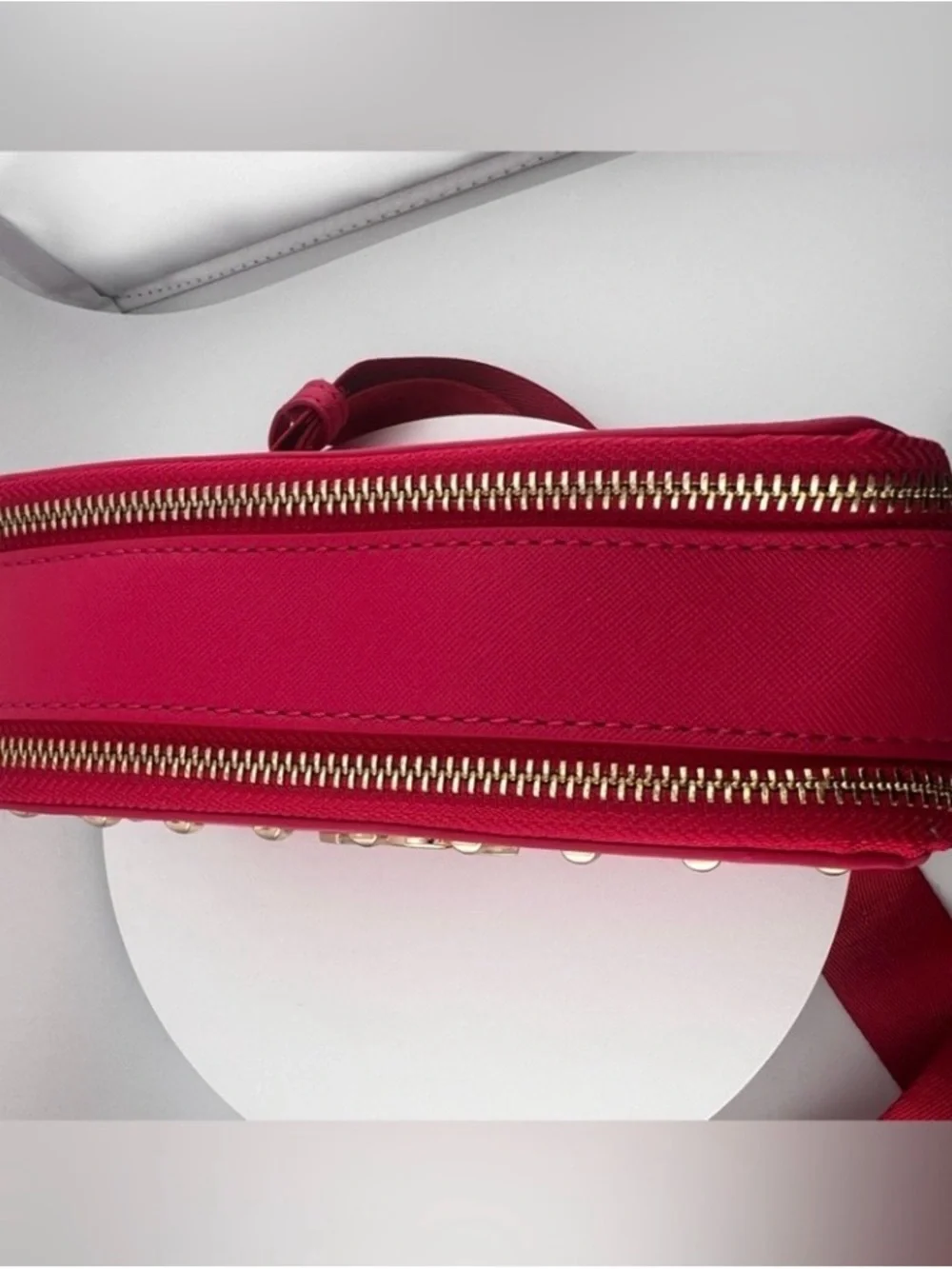 Valentino Orlandi Pink Studded Crossbody Bag